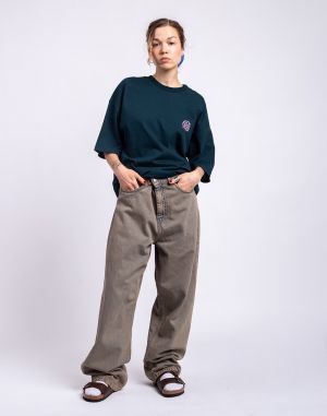 Carhartt WIP W' Brandon Pant Blue/Leather garment dyed
