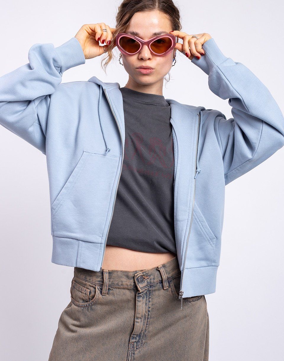 Carhartt WIP W' Hooded Heart II Hartt Jacket Blue Fog