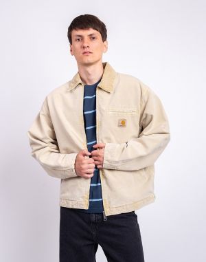 Carhartt WIP OG Detroit Jacket Dusty H Brown/ Dusty H Brown chalk wash