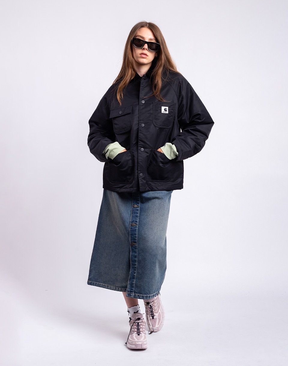 Carhartt WIP W' Alumni Chore Coat Black/Scarlet