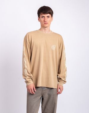 Carhartt WIP L/S Terrestrial T-Shirt Dusty H Brown/Natural pigment dyed