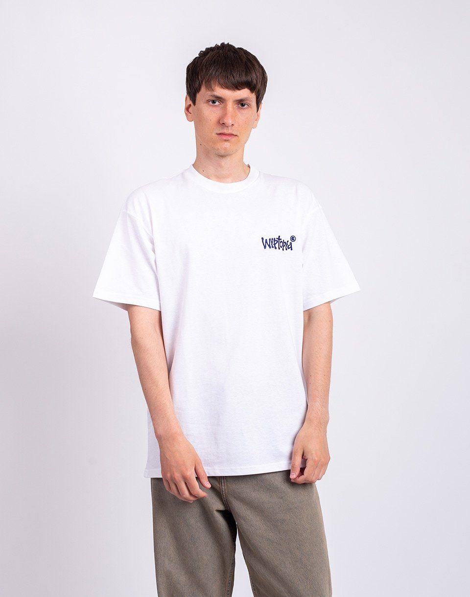 Carhartt WIP S/S Wiptopia Script T-Shirt White/Blue