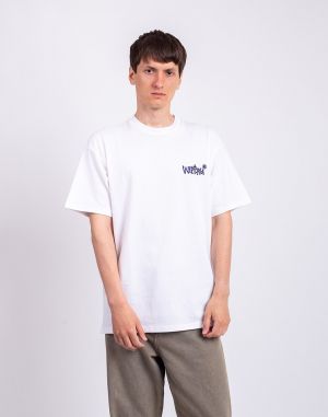 Carhartt WIP S/S Wiptopia Script T-Shirt White/Blue