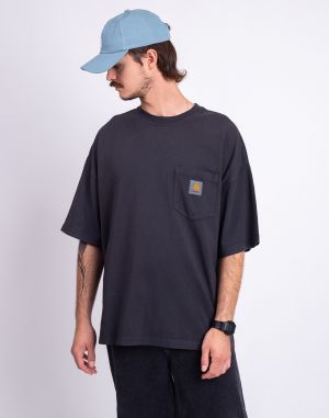Carhartt WIP S/S Hudson Pocket T-Shirt Black chalk wash