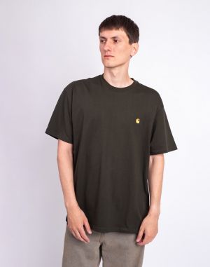 Carhartt WIP S/S Chase T-Shirt Olive/Gold