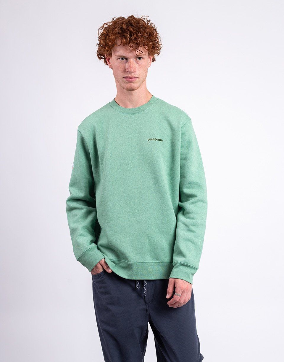 Patagonia Fitz Roy Icon Uprisal Crew Sweatshirt Ellwood Green