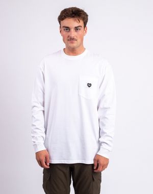 Carhartt WIP L/S Pocket Heart T-Shirt White/Black