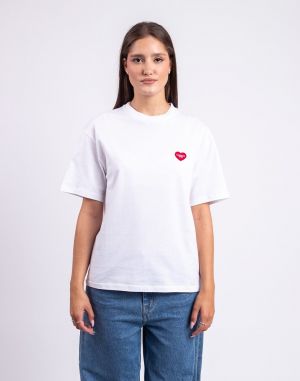 Carhartt WIP W' S/S Heart Patch T-Shirt White/Red