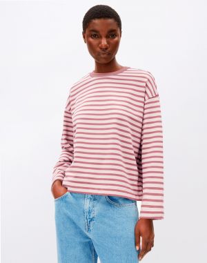 Armedangels Frankaa Maarlen Stripe 3356 ice grape-dark berry