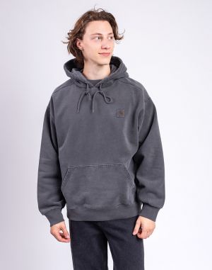 Carhartt WIP Hooded Vista Sweat Black garment dyed