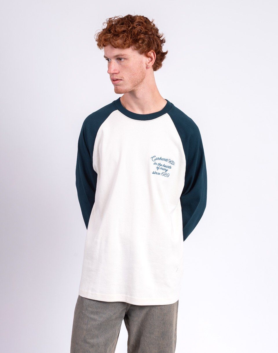 Carhartt WIP L/S Alston T-Shirt Wax/Deep Lagoon