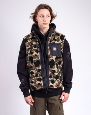 Carhartt WIP Prent Vest Liner Camo Duck Jacquard, Green