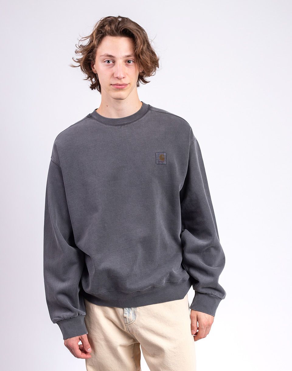 Carhartt WIP Vista Sweat Black garment dyed