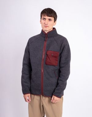 Fjällräven Vardag Pile Fleece M 030-352 Dark Grey-Maroon