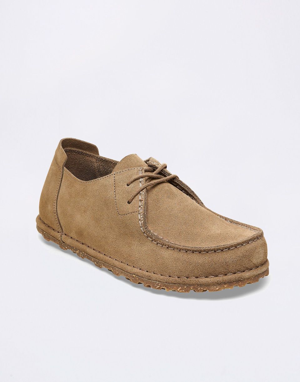 Birkenstock Utti Lace Suede Leather Gray Taupe