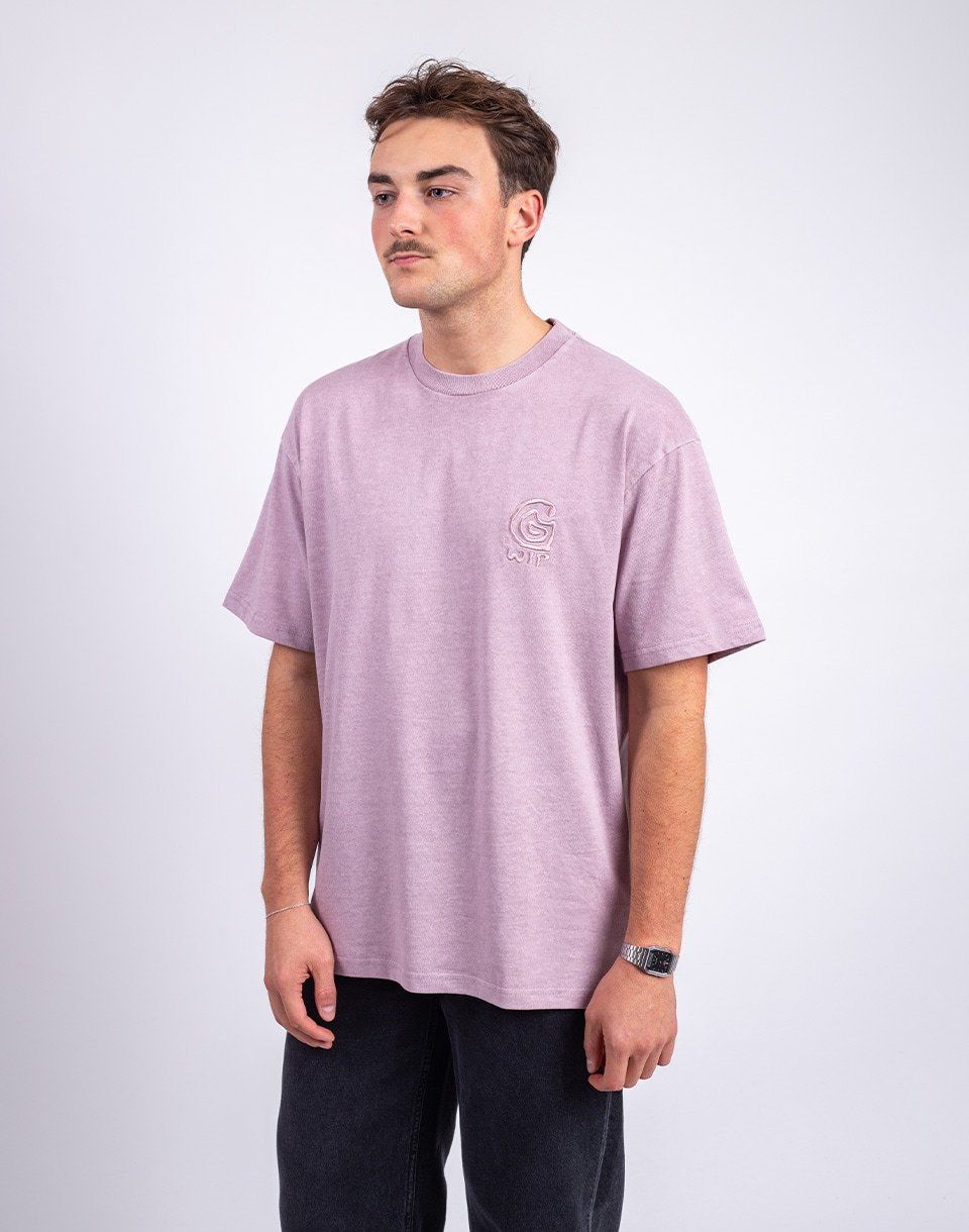 Carhartt WIP S/S Helix Redux T-Shirt Pink Fog garment dyed