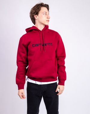 Carhartt WIP Hooded Carhartt Sweat Scarlet/Graphite