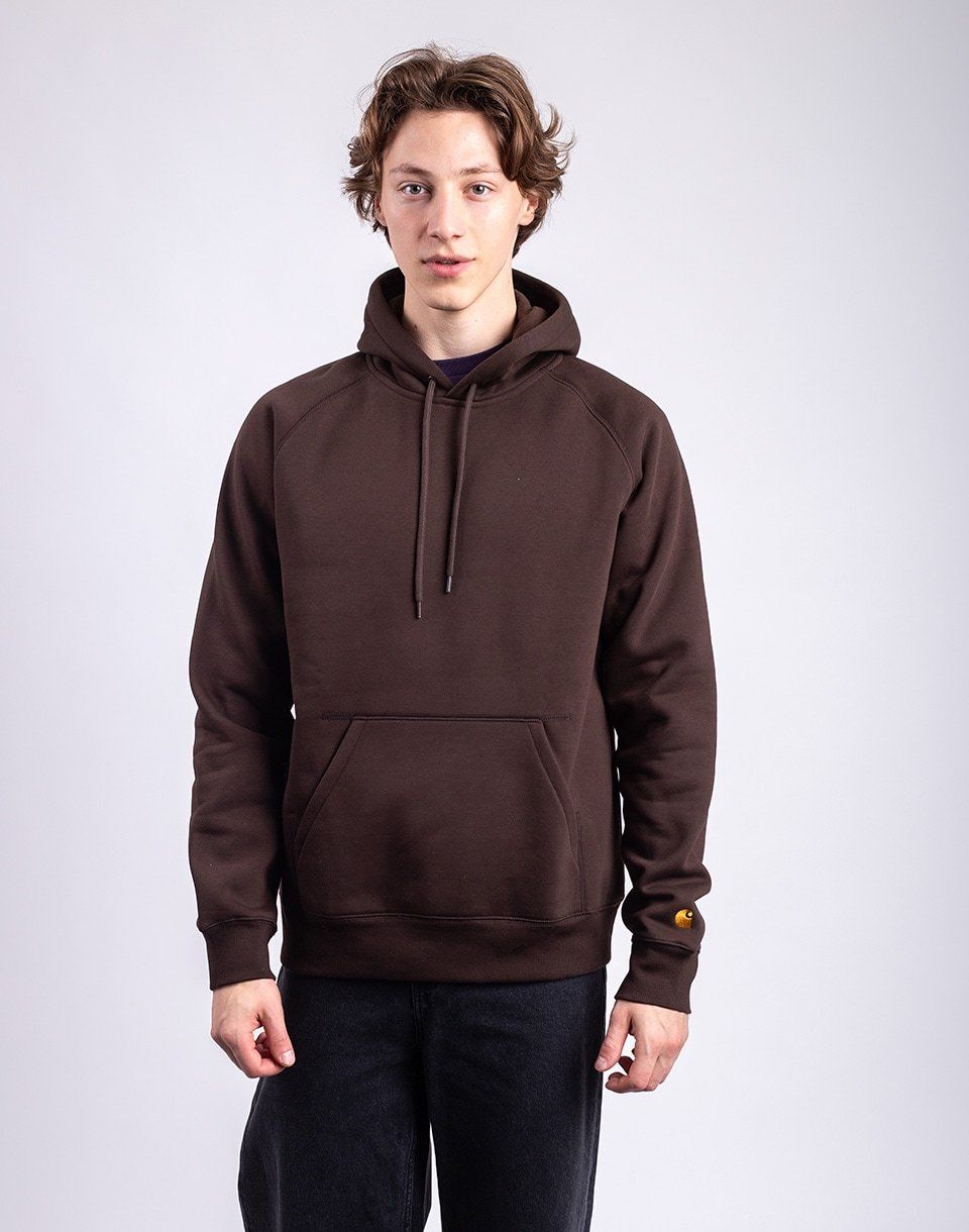 Carhartt WIP Hooded Chase Sweat Tobacco/Gold