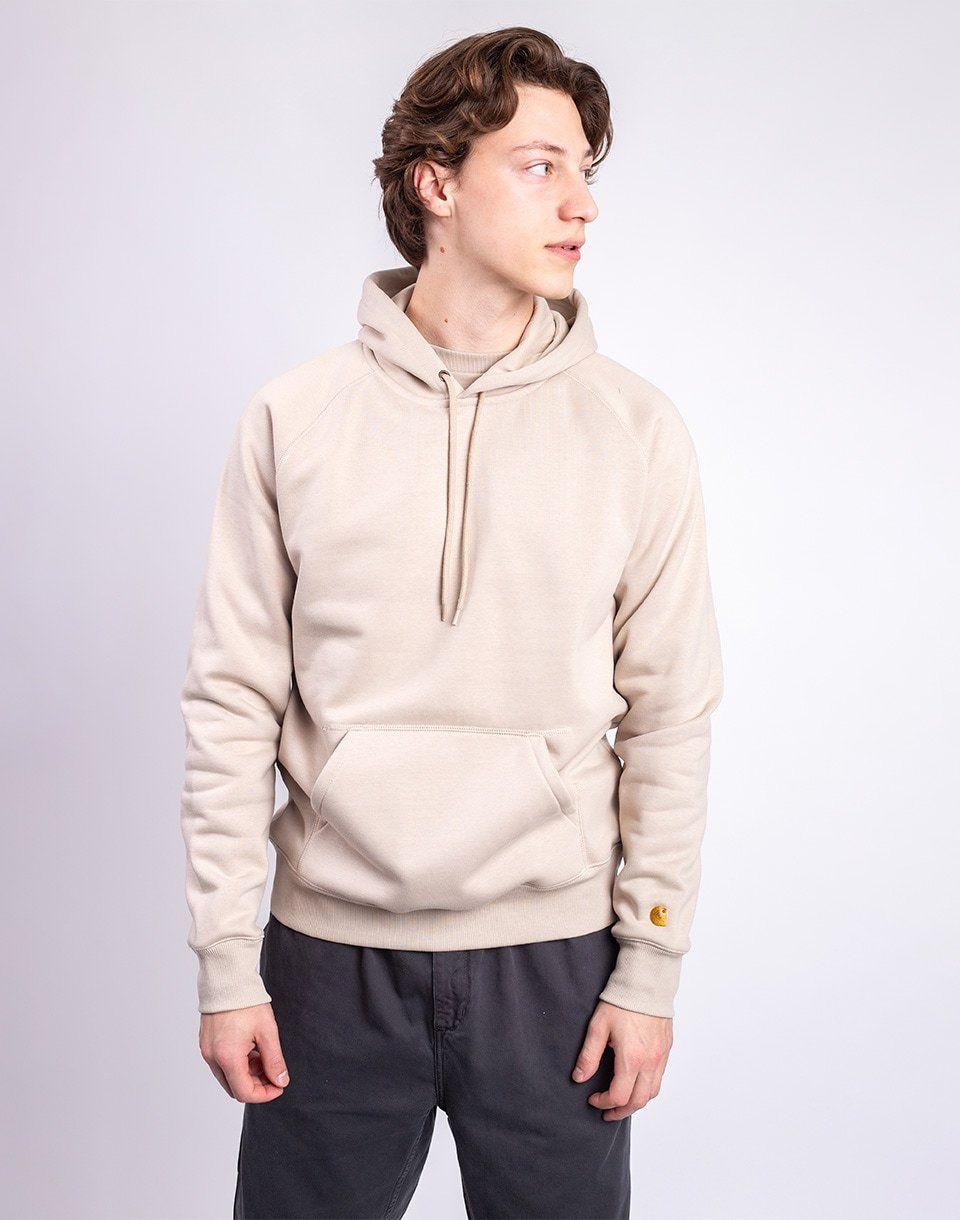 Carhartt WIP Hooded Chase Sweat Fleur De Sel/Gold