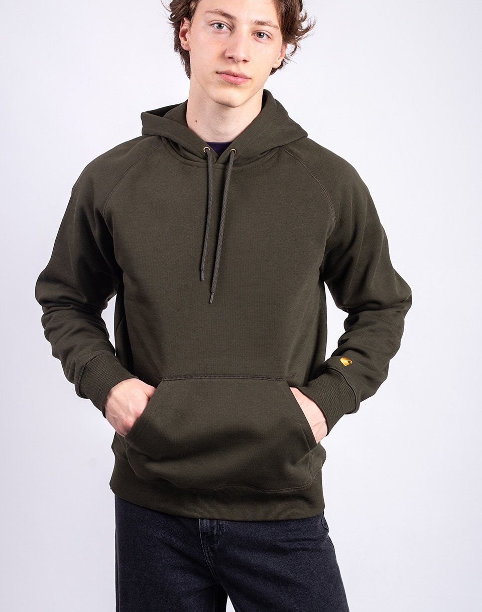 Carhartt WIP Hooded Chase Sweat Olive/Gold