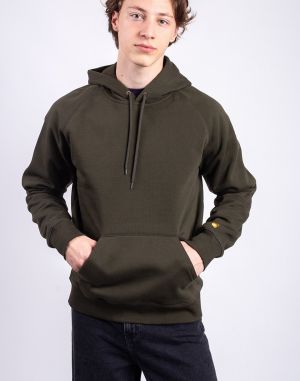 Carhartt WIP Hooded Chase Sweat Olive/Gold