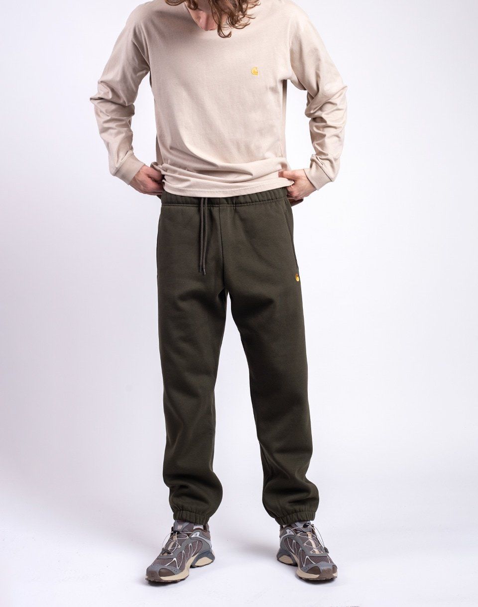 Carhartt WIP Chase Sweat Pant Olive/Gold