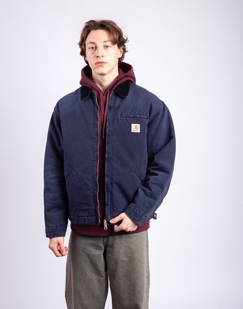 Carhartt WIP OG Detroit Jacket Dark Navy/Black stone canvas