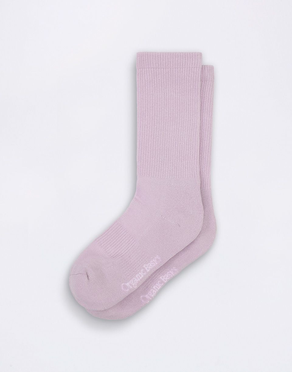 Organic Basics Core Tennis Crew Socks 3-pack Soft Lilac