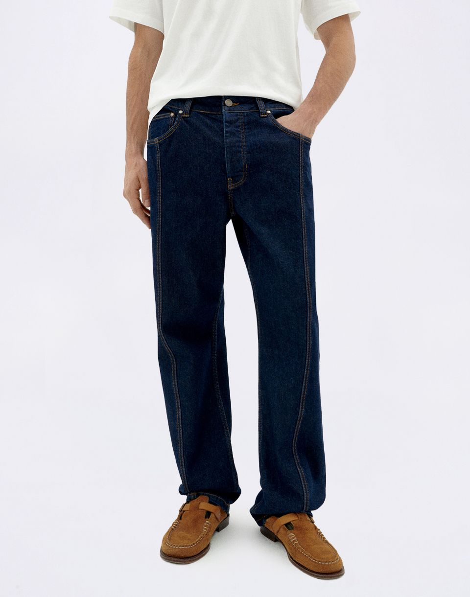 Thinking MU Denim Medium Wash Rainn Pants DENIM