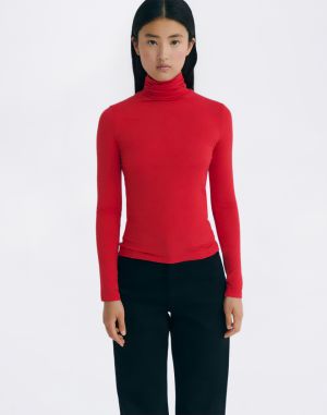 Thinking MU Red Noe Cachemire Top RED