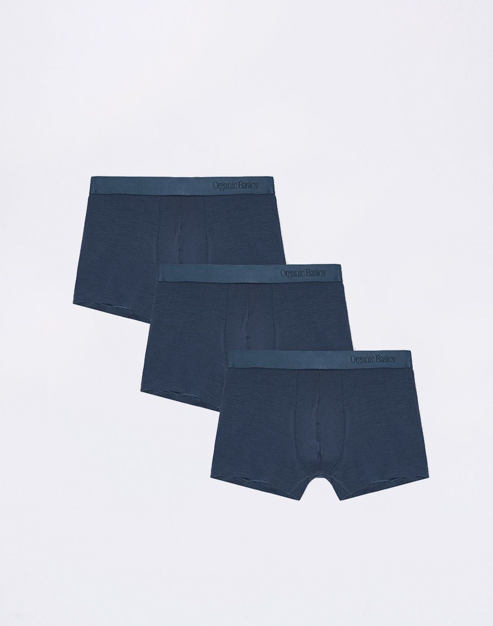 Organic Basics Soft Touch Trunks 3-pack Midnight Blue / Midnight Blue / Midnight Blue