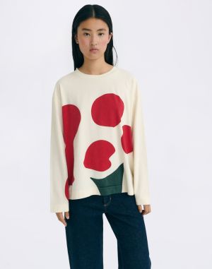 Thinking MU Flower Contrast Emily Tee WHITE