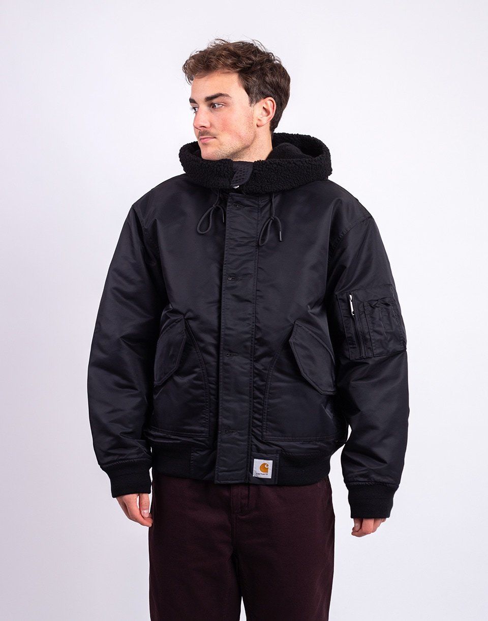 Carhartt WIP Hooded Oltera Bomber Black/Black