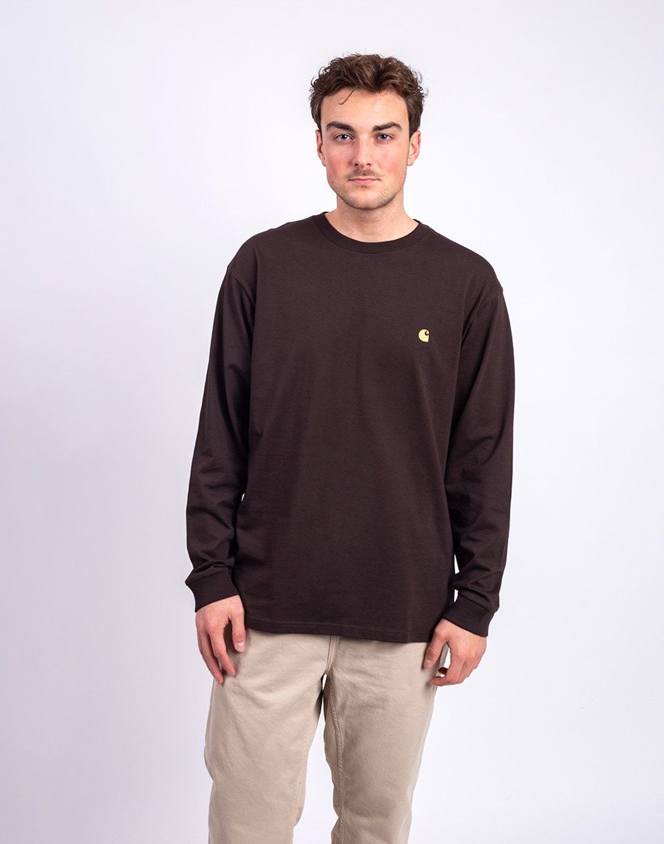 Carhartt WIP L/S Chase T-Shirt Tobacco/Gold