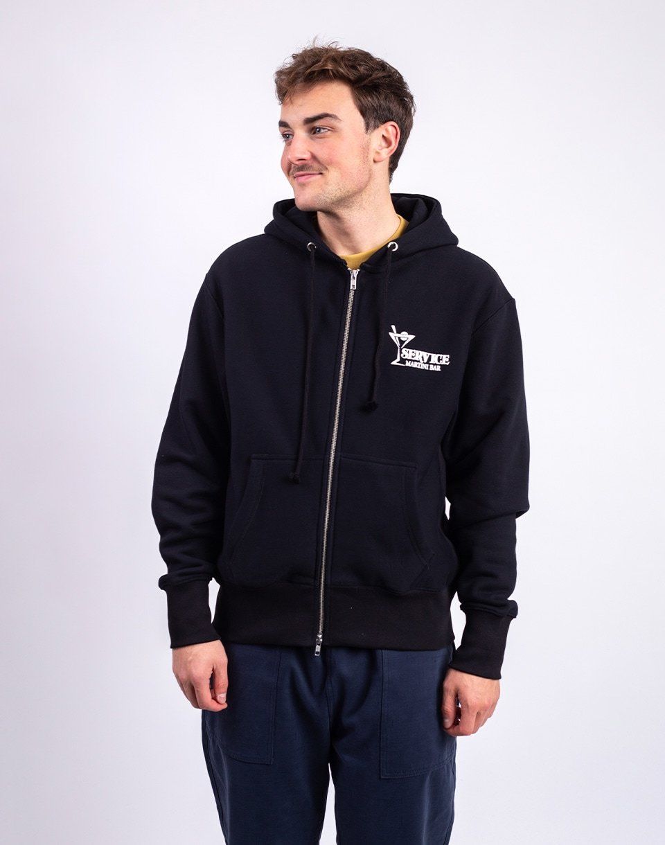 Service Works Martini Zipper Hoodie BLACK