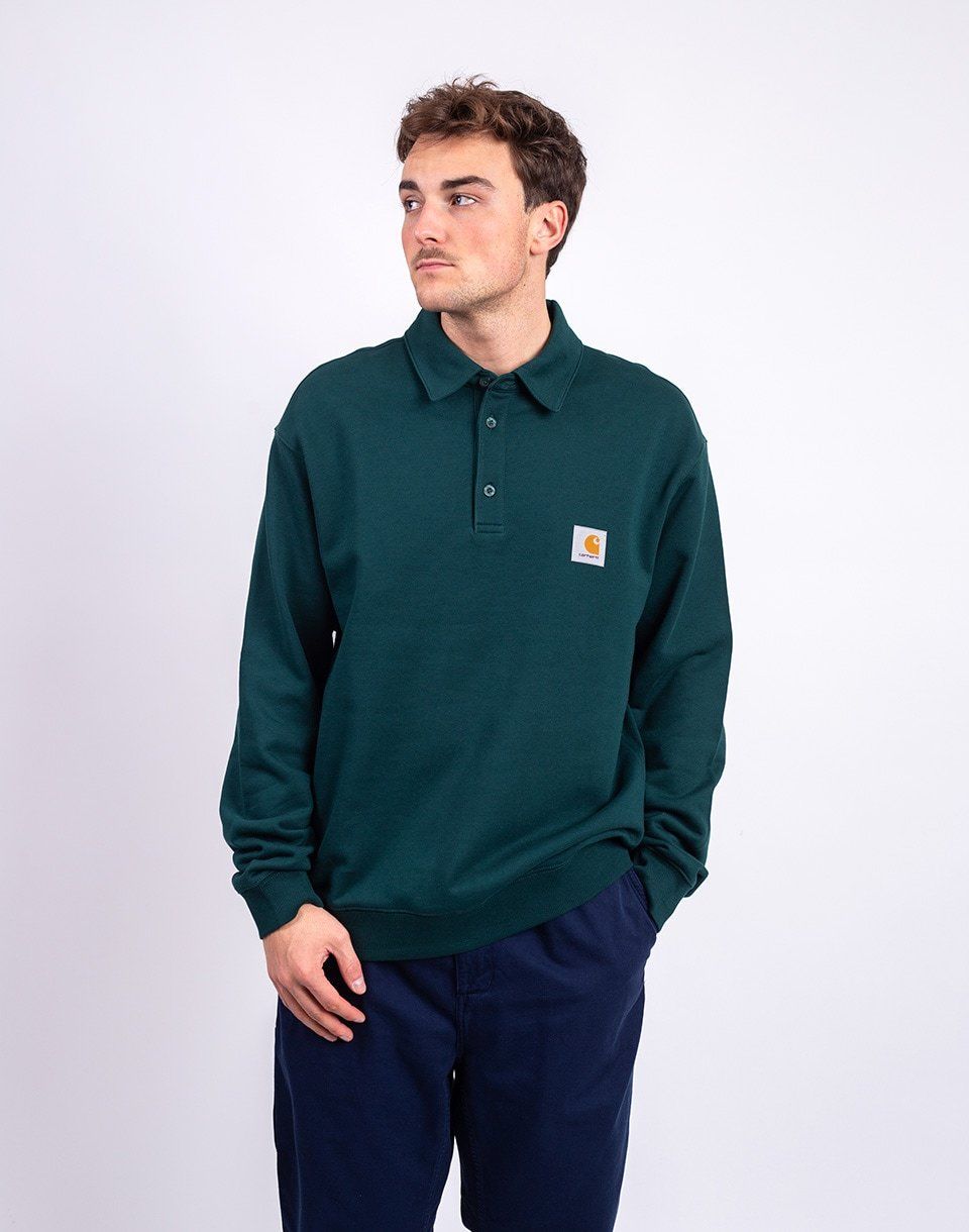 Carhartt WIP Polo Sweat Dark Fir