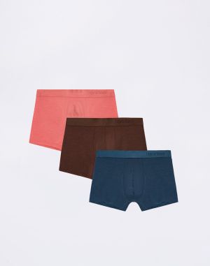 Organic Basics Soft Touch Trunks 3-pack Terracotta / Rich Brown / Midnight Blue