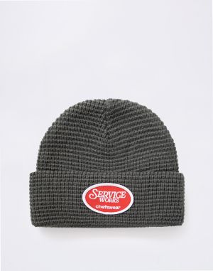 Service Works Waffle Patch Beanie GREY