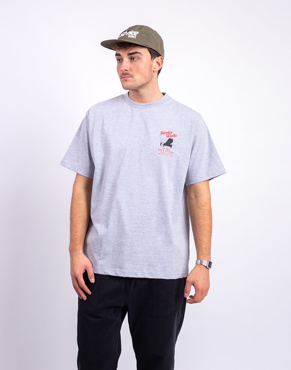 Service Works Bar & Kitchen Tee HEATHER GREY
