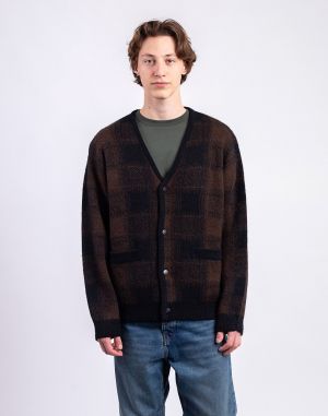 Carhartt WIP Everson Cardigan Everson Jacquard, Black