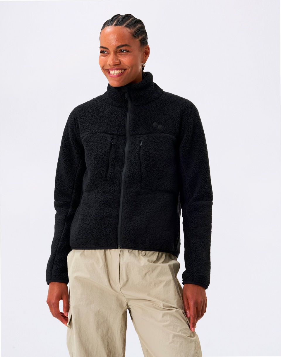 pinqponq Fleece Jacket Women Peat Black