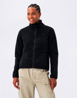 pinqponq Fleece Jacket Women Peat Black