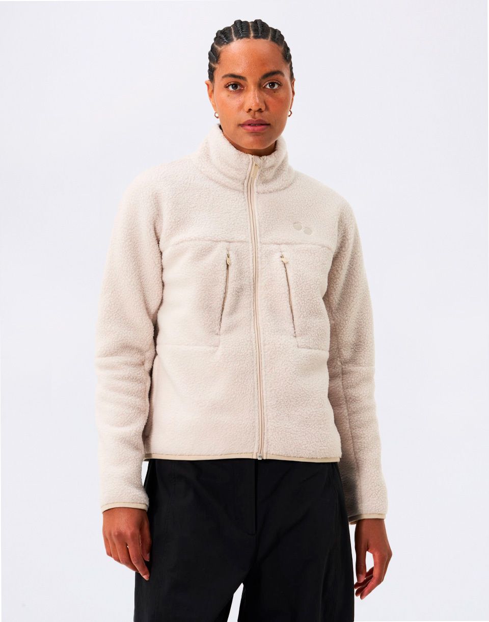 pinqponq Fleece Jacket Women Cliff Beige