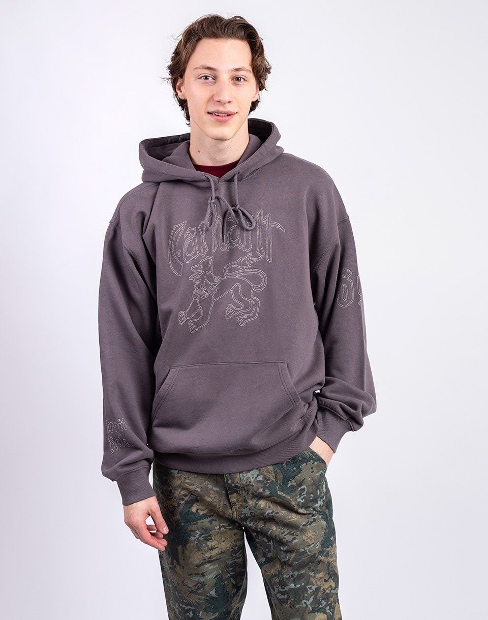 Carhartt WIP Hooded Hackwork Sweat Porphyry/Fleur de Sel