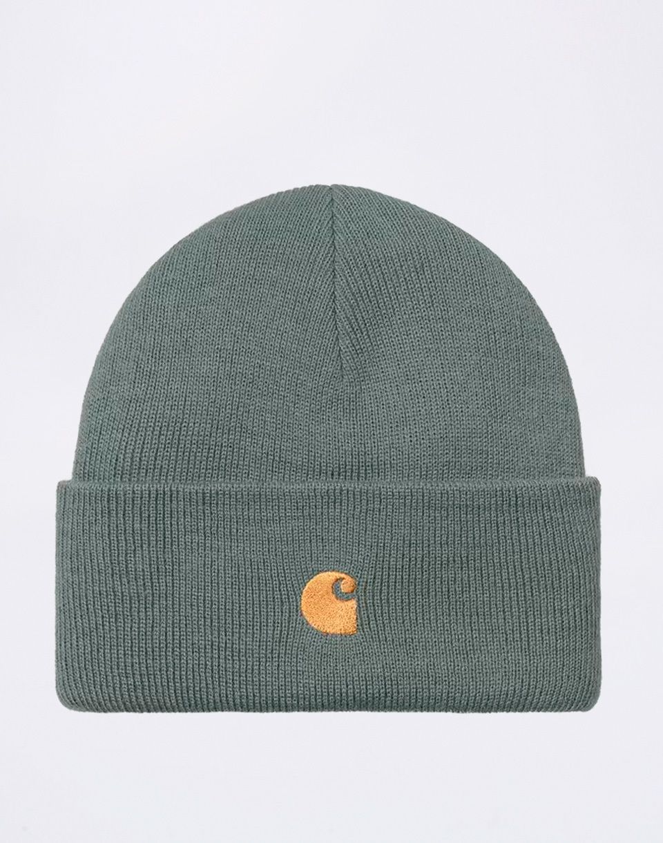 Carhartt WIP Chase Beanie Velvet Green/Gold