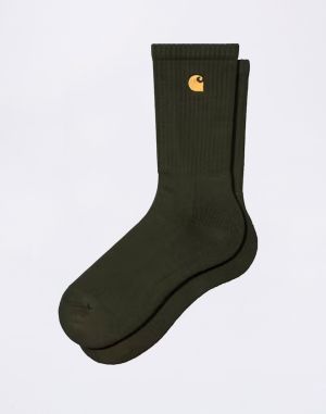 Carhartt WIP Chase Socks Olive/Gold