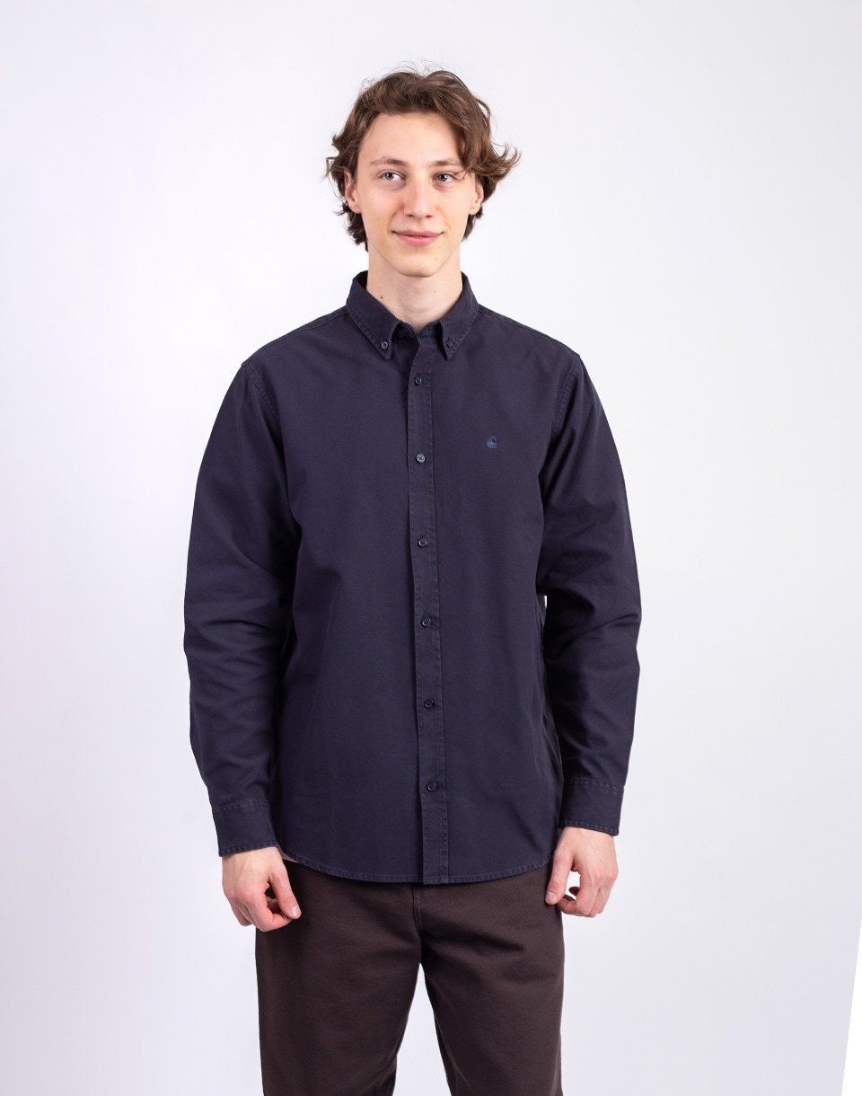 Carhartt WIP L/S Bolton Shirt Dark Navy