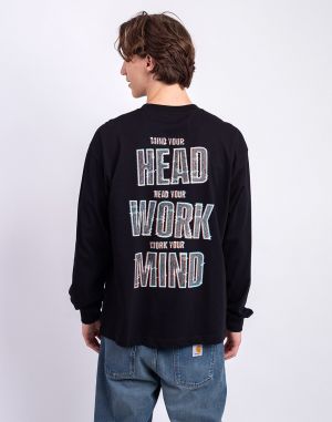 Carhartt WIP L/S Mind Your Head T-Shirt Black