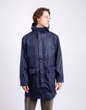 Herschel Supply Long Classic Rain Jacket Men's Darkest Navy