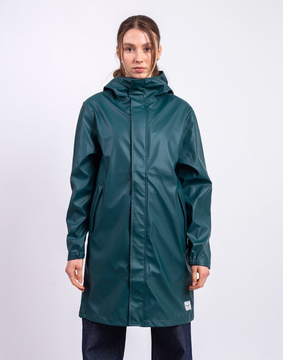 Herschel Supply Long Classic Rain Jacket Women's Dark Sea